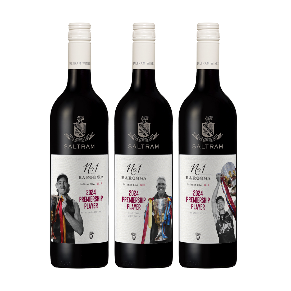 Brisbane Lions Premiership Captains & Coach Wine Pack