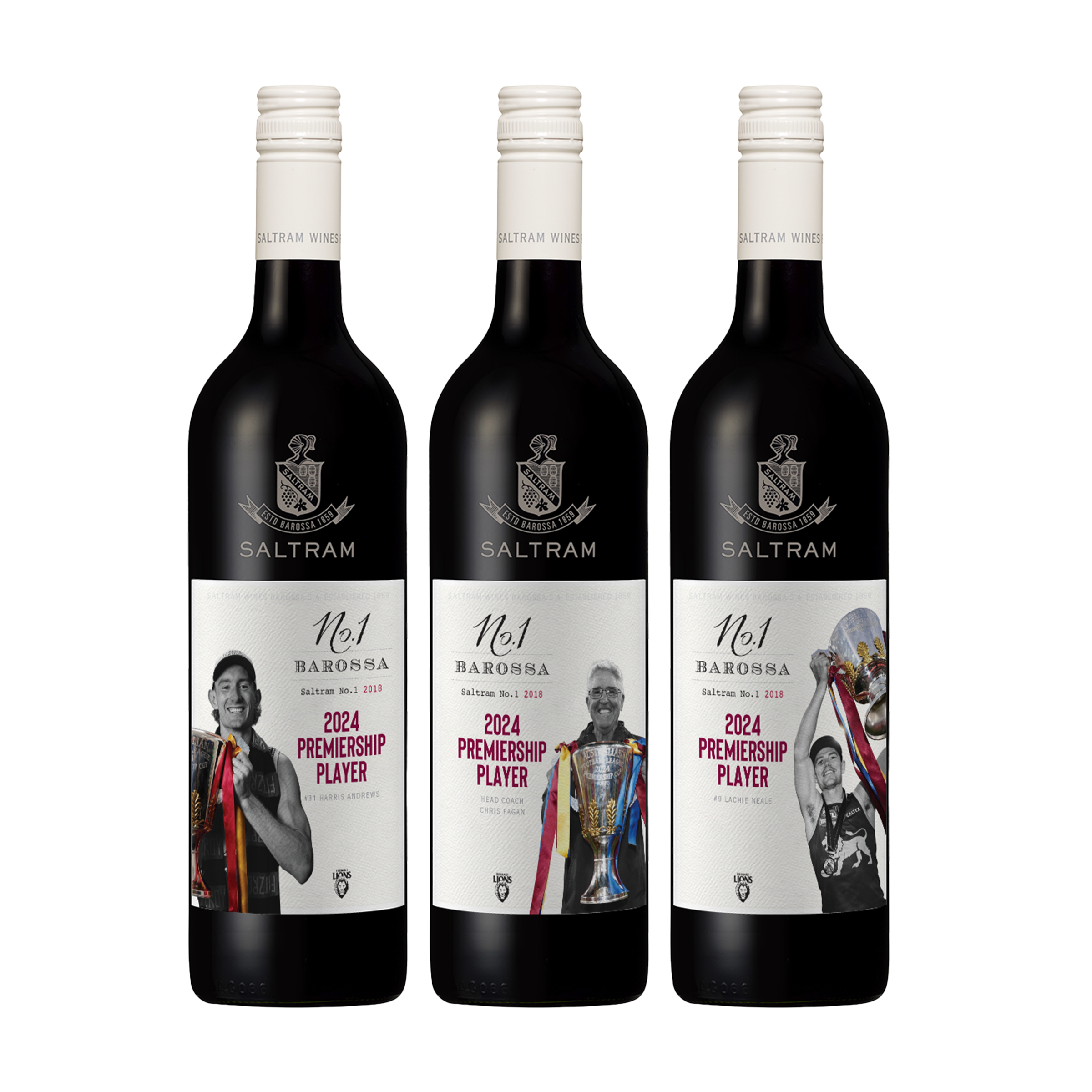 Brisbane Lions Premiership Captains & Coach Wine Pack