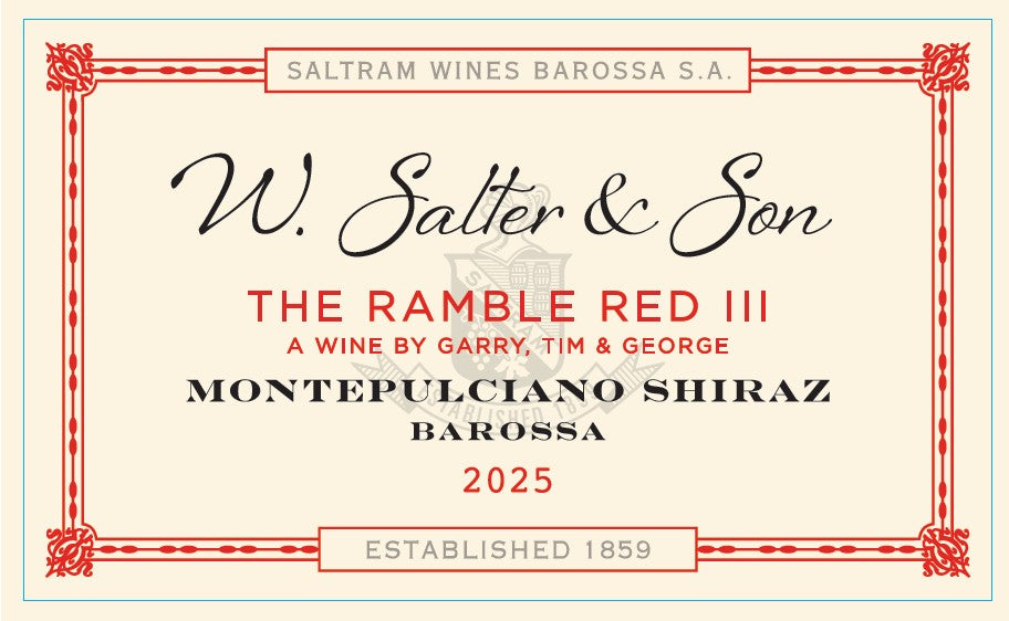 The Ramble Red III - Montepulciano Shiraz 2025 + Ramble Wines Cap